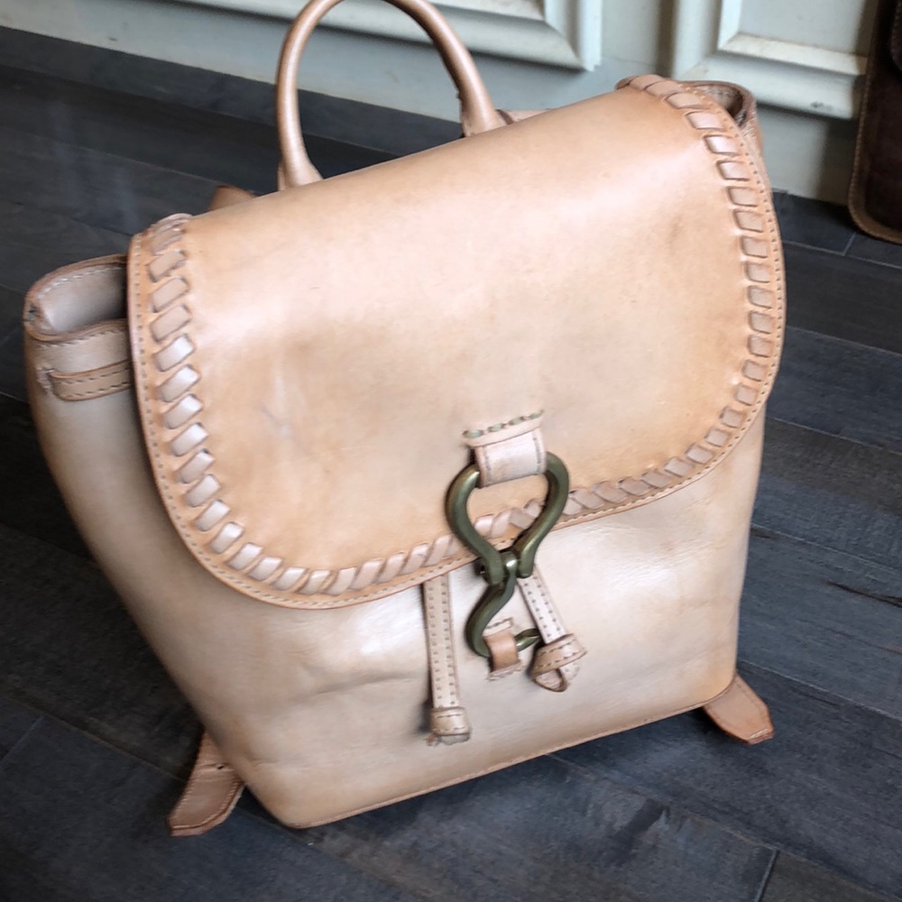 King Ranch Small Backpack in Natural Leather